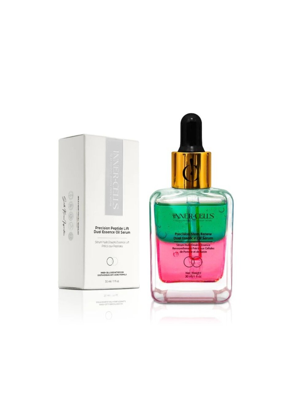 Innercure Precision Peptide Lift Dual Essence Oil Serum 40ml New Sealed